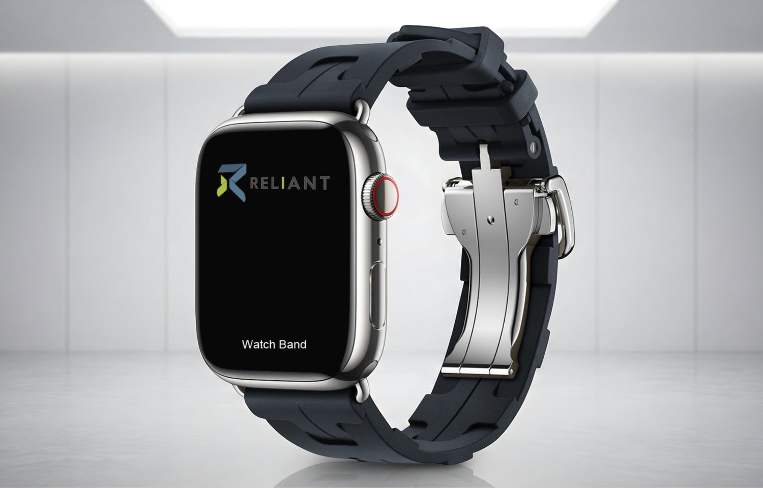 Reliant silicone Apple Watch strap: breathable, luxury comfort daily