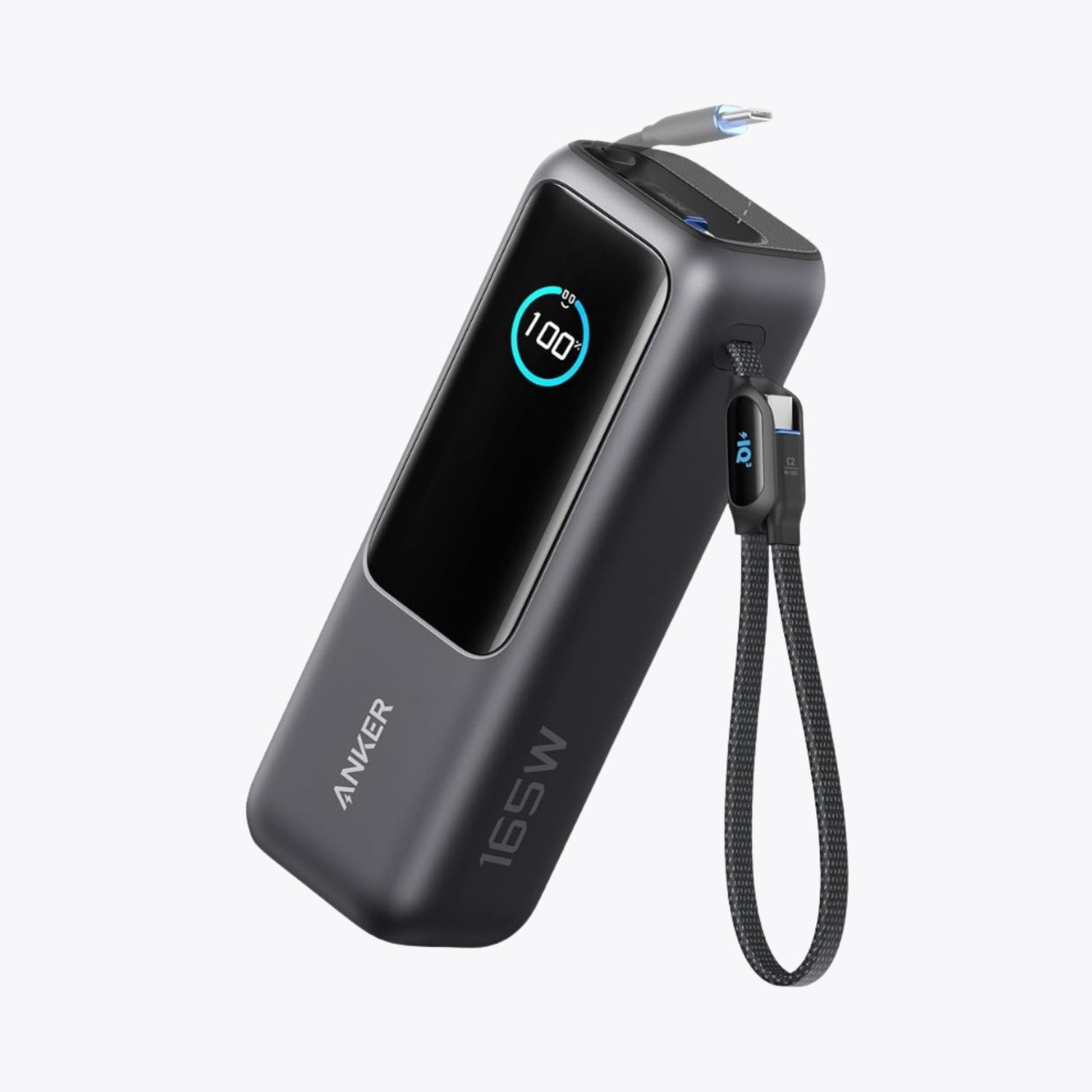 Power Bank (25K, 165W, Built-In and Retractable Cables)