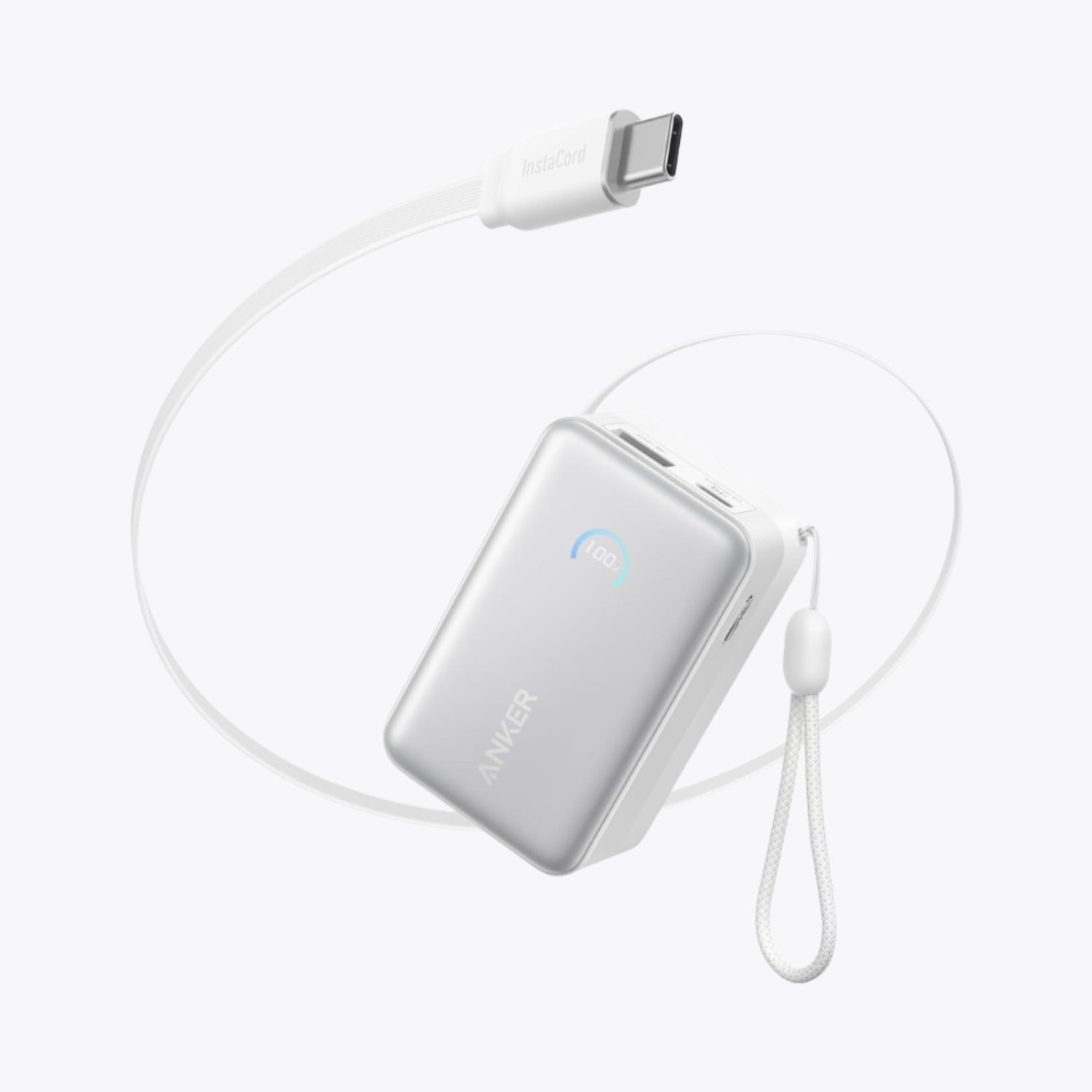 Nano Power Bank (10K, 45W, Built-In Retractable USB-C Cable)