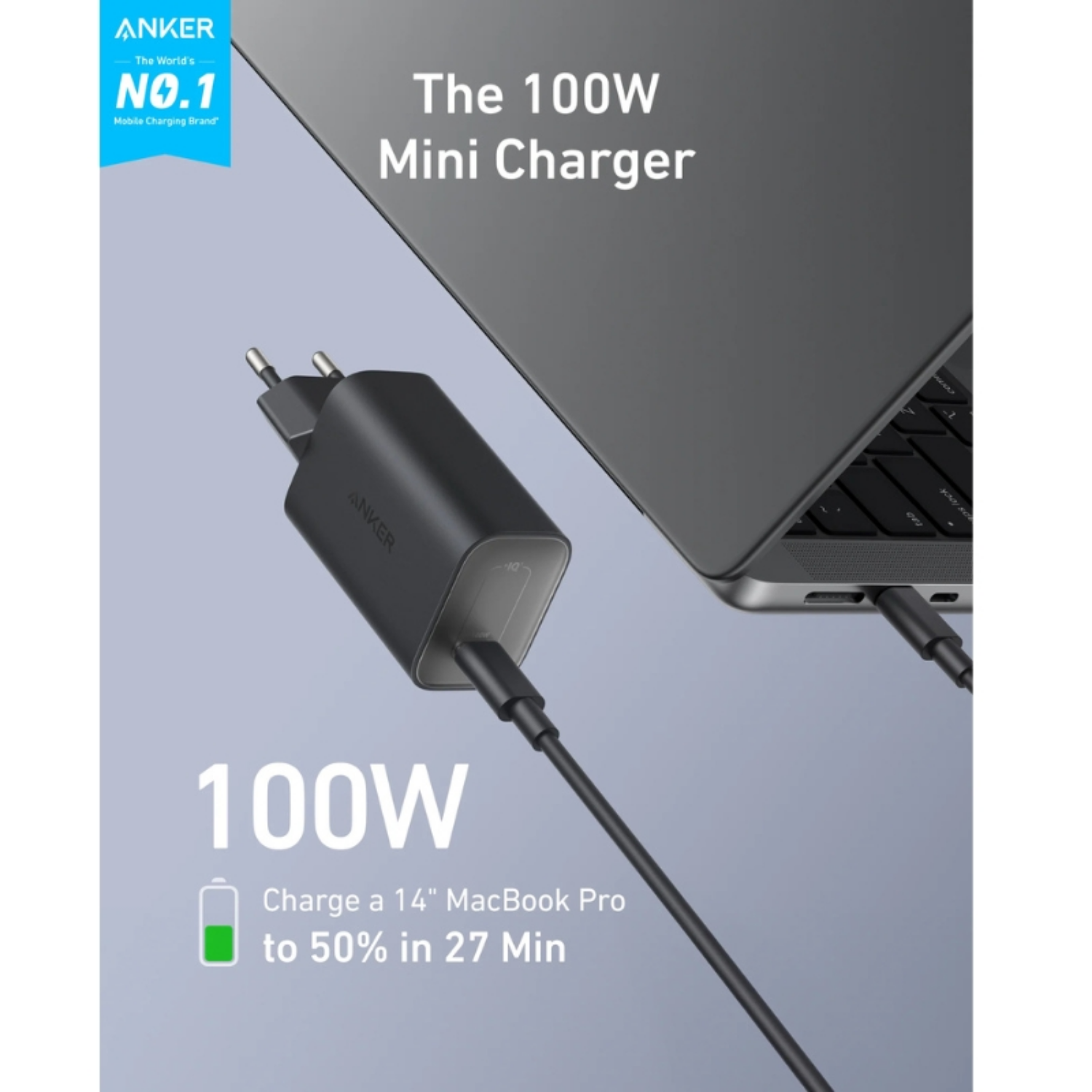 Nano Charger (100W) with USB-C Cable