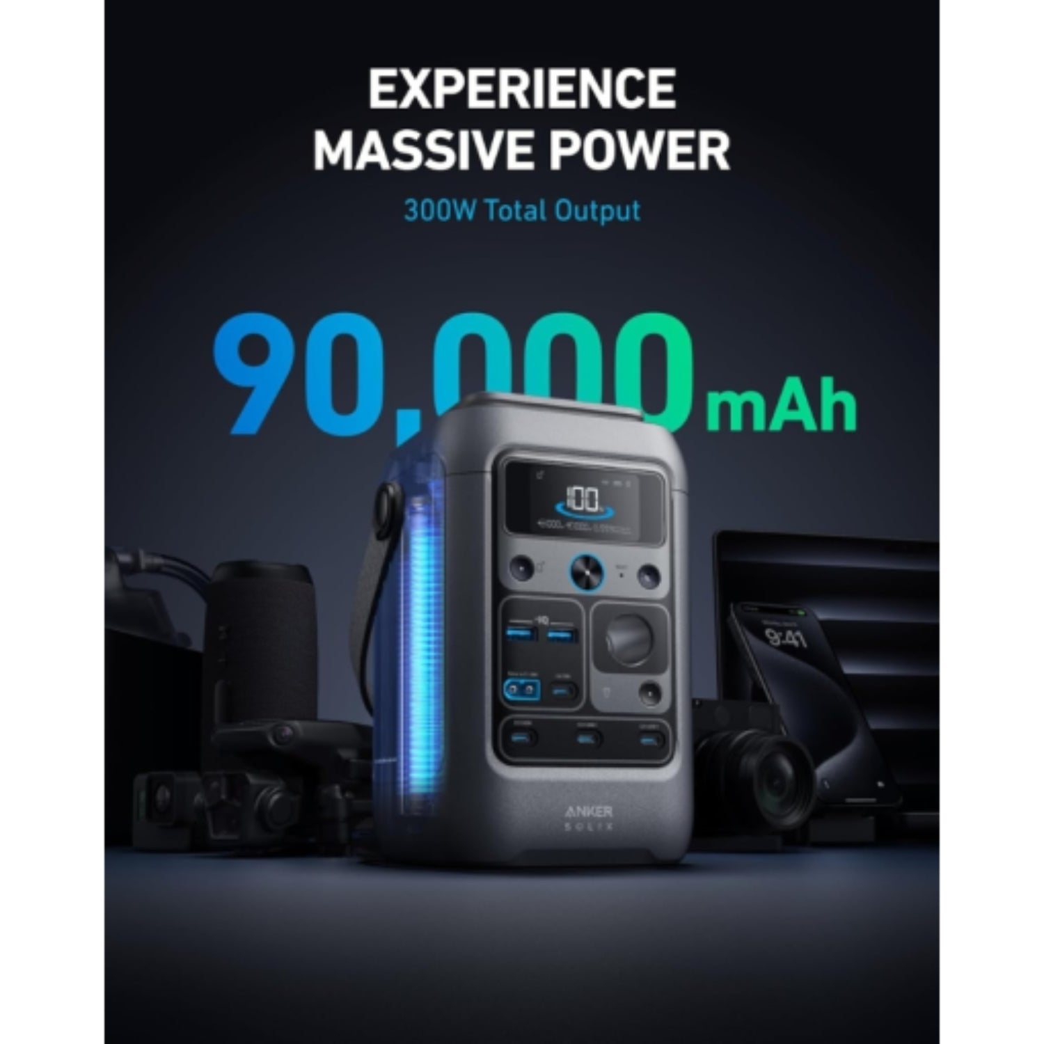 SOLIX C300 DC Portable Power Station – 288Wh | 300W