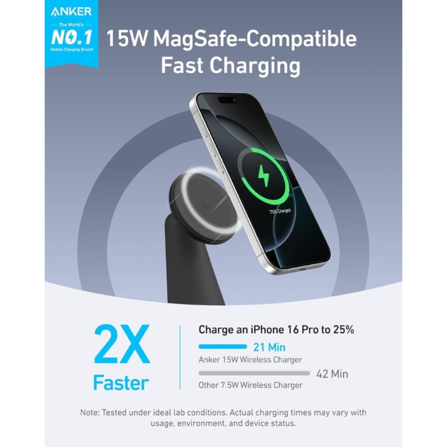 MagGo Wireless Charger (2-in-1, Dock Stand)