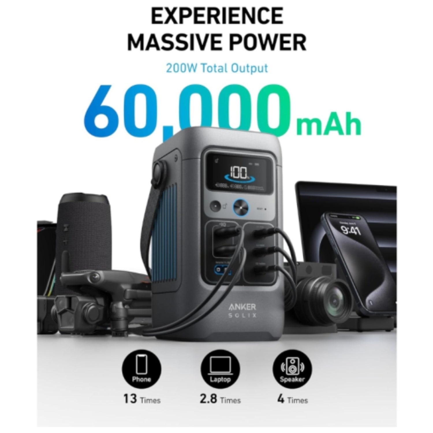 SOLIX C200 DC Portable Power Station – 192Wh | 200W
